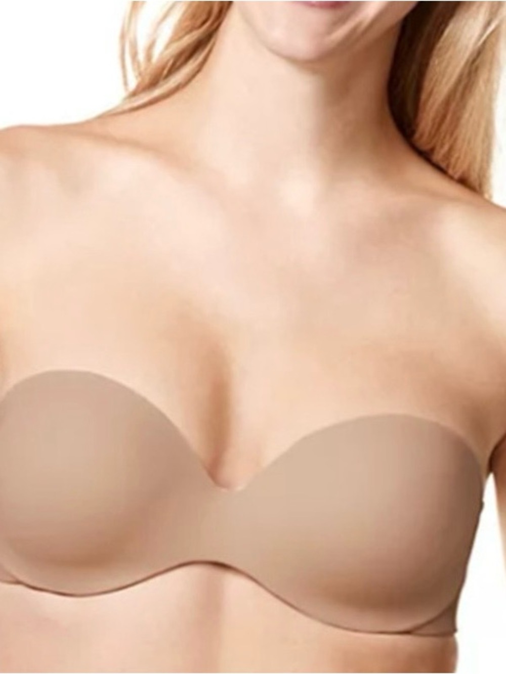 Warner’s This is Not a Bra Underwire Contour Strapless Beige Bra. Size 38C. New